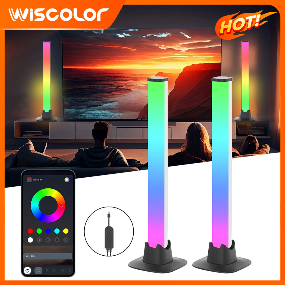 Accessories For Your Gaming Room - テレビの背面に取り付ける、Tuya Wi-Fi対応のRGB LEDライトバー。間接照明、デスクライト、ナイトライトとして使用可能。音楽のリズムに合わせて点灯し、パーティー、ゲームルームの装飾にも最適。
