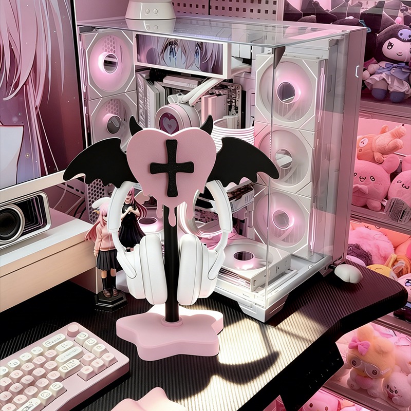 Gaming Accessories Aesthetic - かわいいデザインのヘッドホンスタンド、デスクトップゲーミングeスポーツ用ディスプレイスタンド、カスタマイズアクセサリー、ギフト