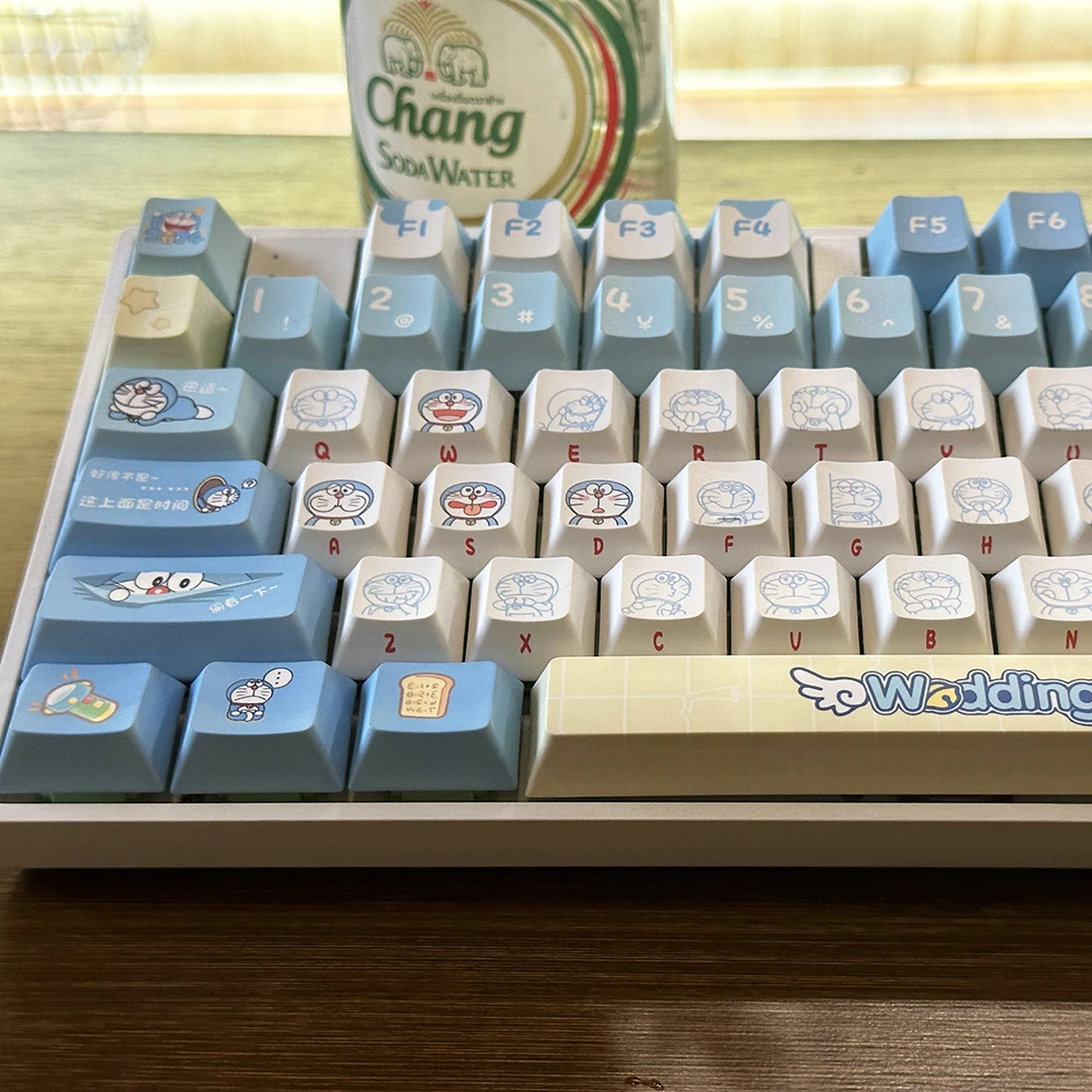 Gaming Accessories Aesthetic - オリジナルドラえもんキーキャップ 120キー HOAチェリープロファイル 漫画デザインキーキャップ MXスイッチ対応 PBT素材