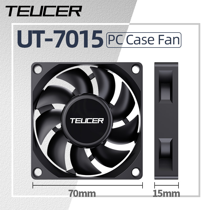 Gaming Accessories Rack - Teucer UT-7015 7cm Chassic 冷却ファン油圧ベアリング DC