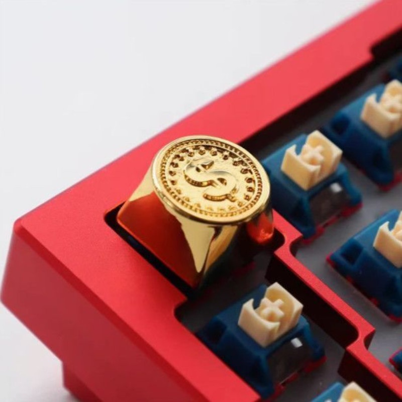 新しいUSDゴールドコインテーマアニメキーキャップメカニカル - Gaming Accessories Aesthetic のレビューと価格