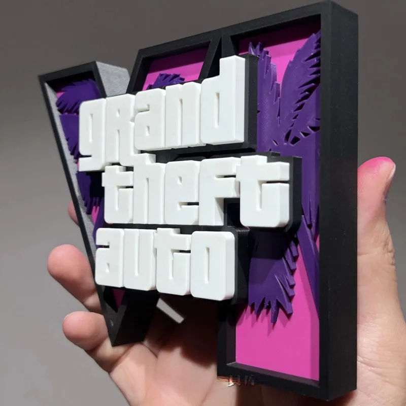 3D GTA 6 グランド・セフト・オート ロゴスタンド。ク - Accessories For Your Gaming Room のレビューと価格